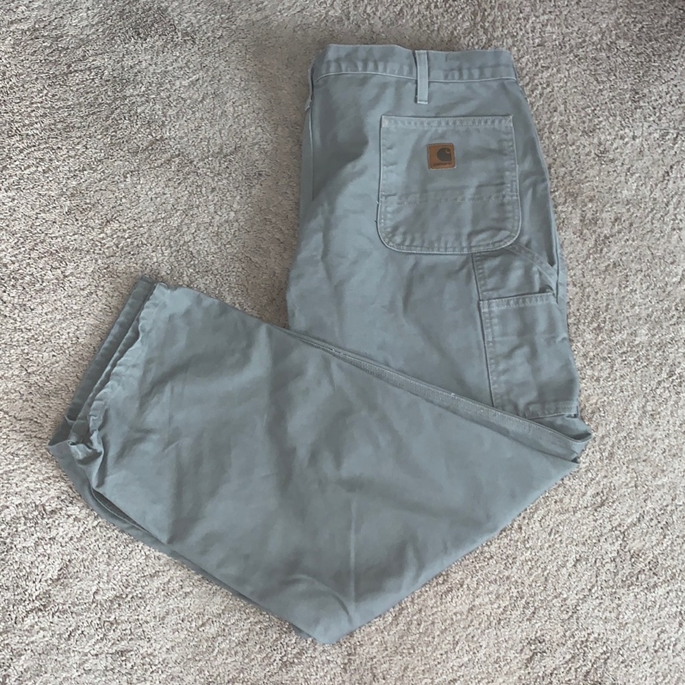 Like new! Carhartt gray dungaree pants, 42 x 30